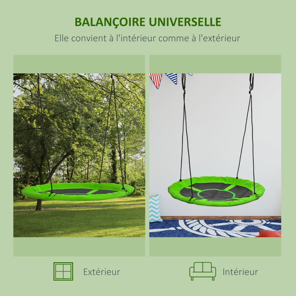 Altalena a Nido d'Uccello ¨C Zephmum ¨C Verde, Metallo, ? 110 cm