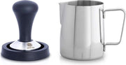 Set di timbri per caffè 51 mm design premium - timbro per caffè/elettrico espresso in acciaio inossidabile - mat - timbro per caffè perfetto - contenitore per latte - tovagliolo barista