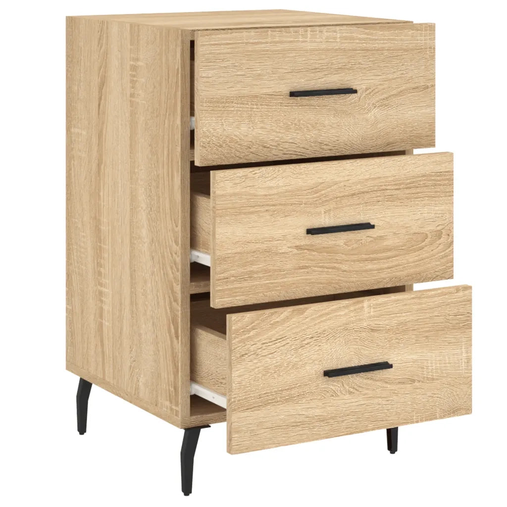 Comodino Rovere Sonoma 40x40x66 cm in Legno Multistrato 827679