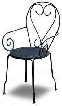 Sedia da Giardino 49x48xh90 cm in Metallo New Old Antracite