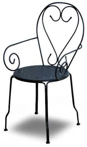 Sedia da Giardino 49x48xh90 cm in Metallo New Old Antracite