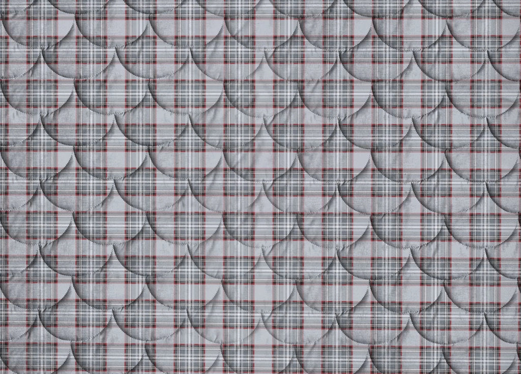 Trapunta Piumone Invernale Linea Pensieri Delicati Disegno Tartan Scozzese - Matrimoniale - Grigio