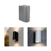 Trade Shop - Applique Da Esterno Cilindro Up&down Lampada Da Parete Giardino 2xgu10 Ip65 Es14 -
