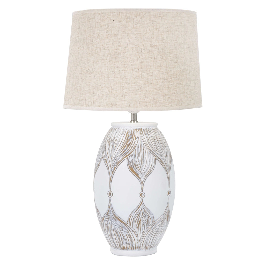 Batabaga, Lampada da Tavolo Necessaria 1 Lampadina, Bianco