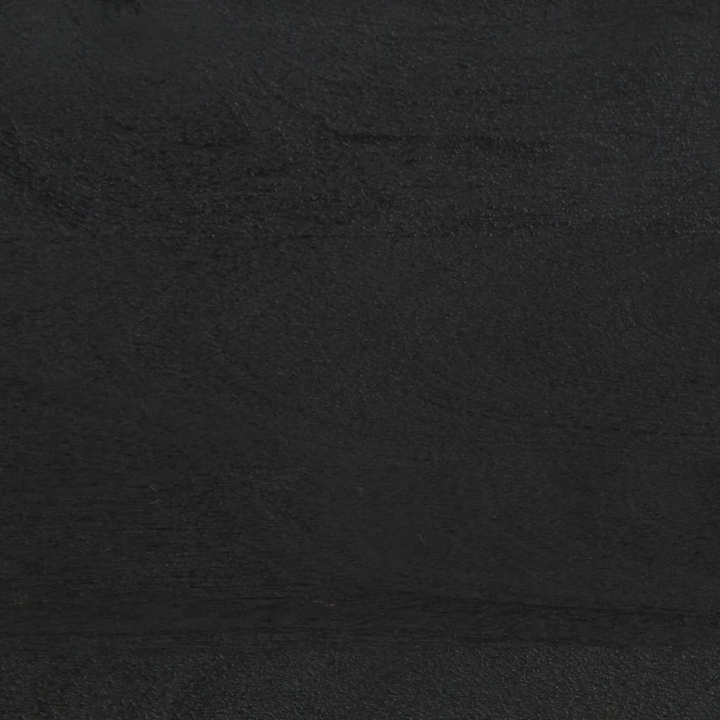 Comodino Nero 40x33x46 cm in Legno Massello di Mango