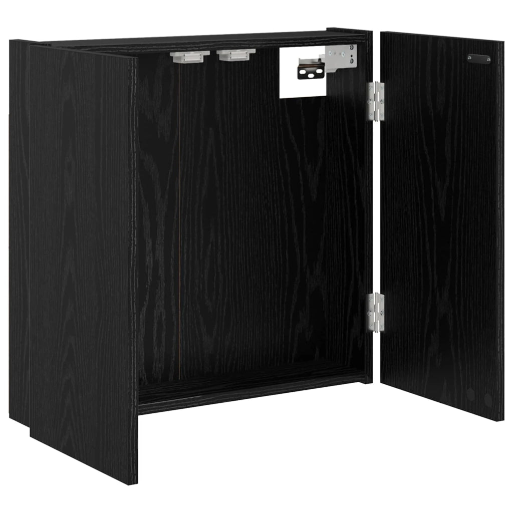 Armadio per Dartboard Rovere Nero 56 x 12 x 53,5 cm 8006661