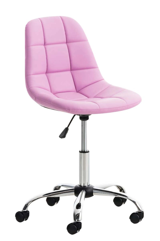 Sedia da ufficio Emil in similpelle rosa