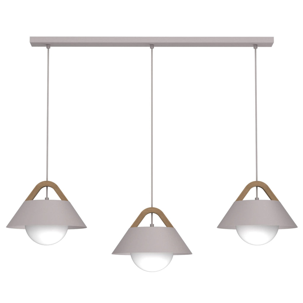 Lampada sospesa Funda 3xE27 kasmir legno Luminex