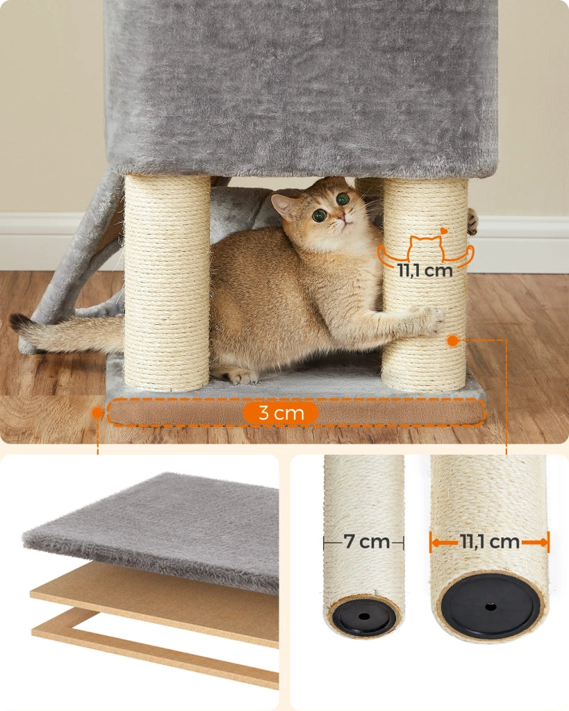 Tiragraffi per gatti VALORA - Grigio chiaro, materiale morbido PCT002N01
