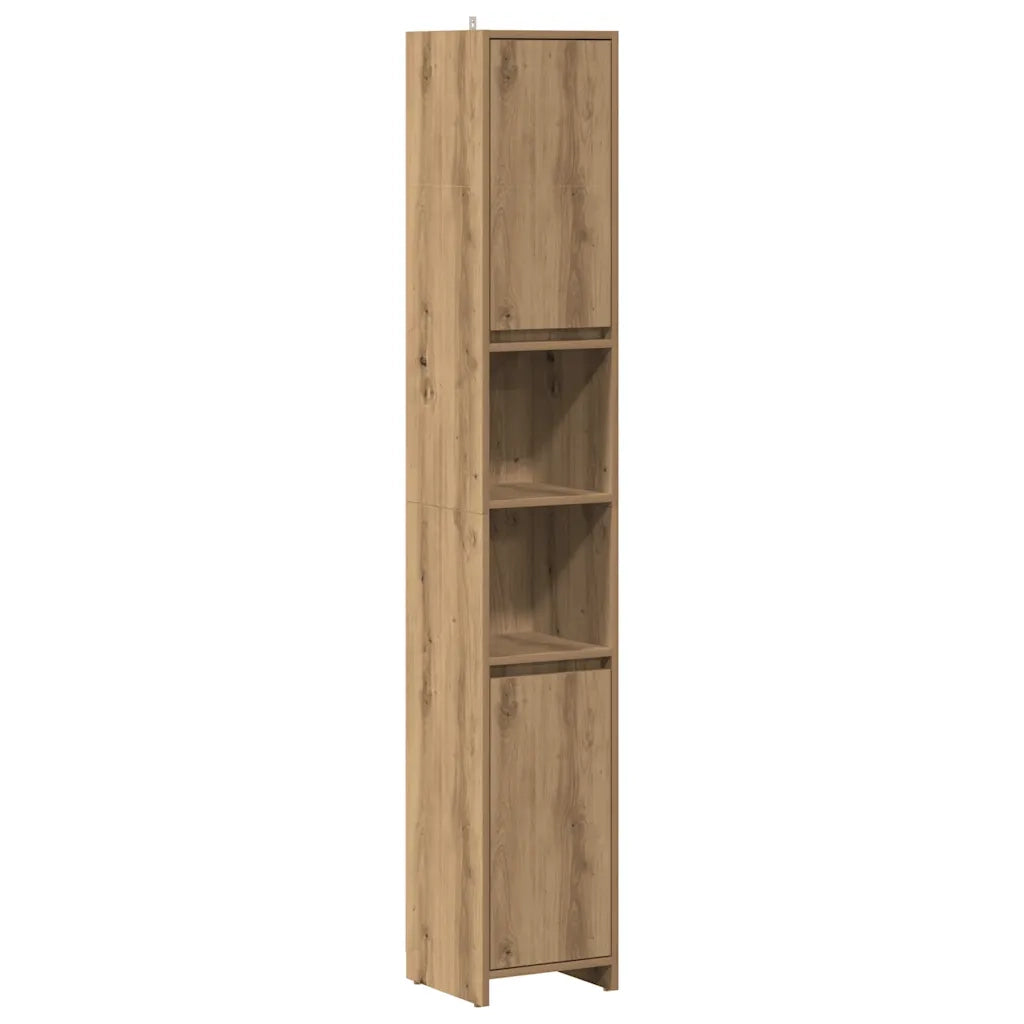 Mobile da Bagno Rovere Artigianale 30x30x183,5 cm in Truciolato