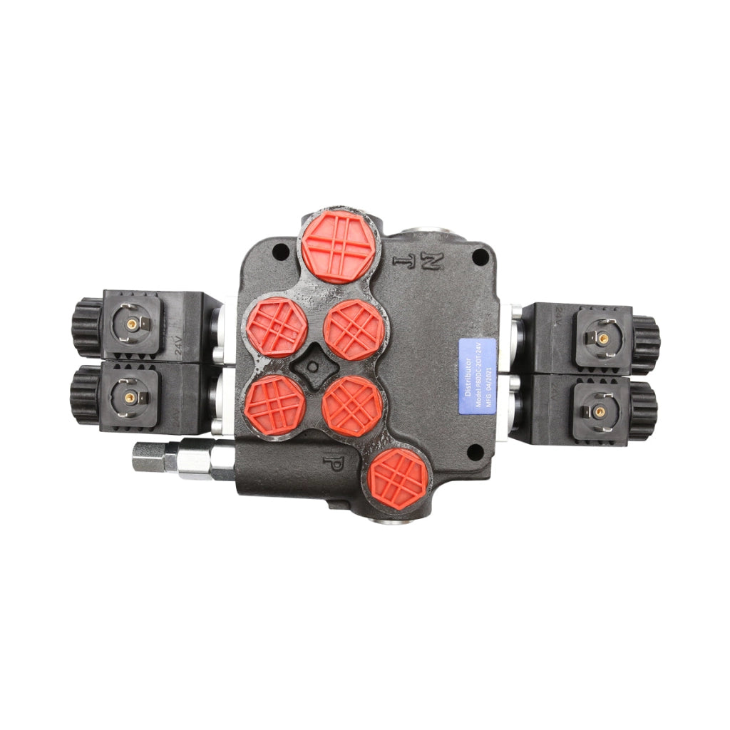 DISTRIBUTORE OLEODINAMICO ELETTRICO P80 a 2 vie, 24V