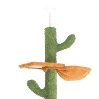 Fudajo Albero tiragraffi a soffitto verde 229-275cm Altezza regolabile con 4 livelli e sisal Gatti