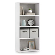 Biblioteca Aky, Libreria 3 Ripiani Made in Italy, 60x30x130h cm Bianco