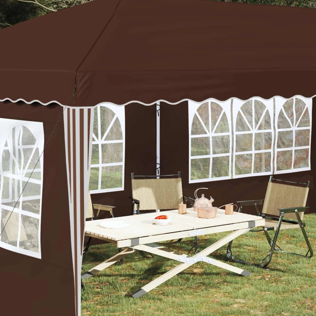 Tenda per feste a pop-up 575 x 289 x 245 cm Marrone 42019797