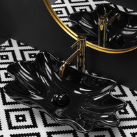 Lavabo Da Appoggio Rea Sea Black + Tappo Click-clack