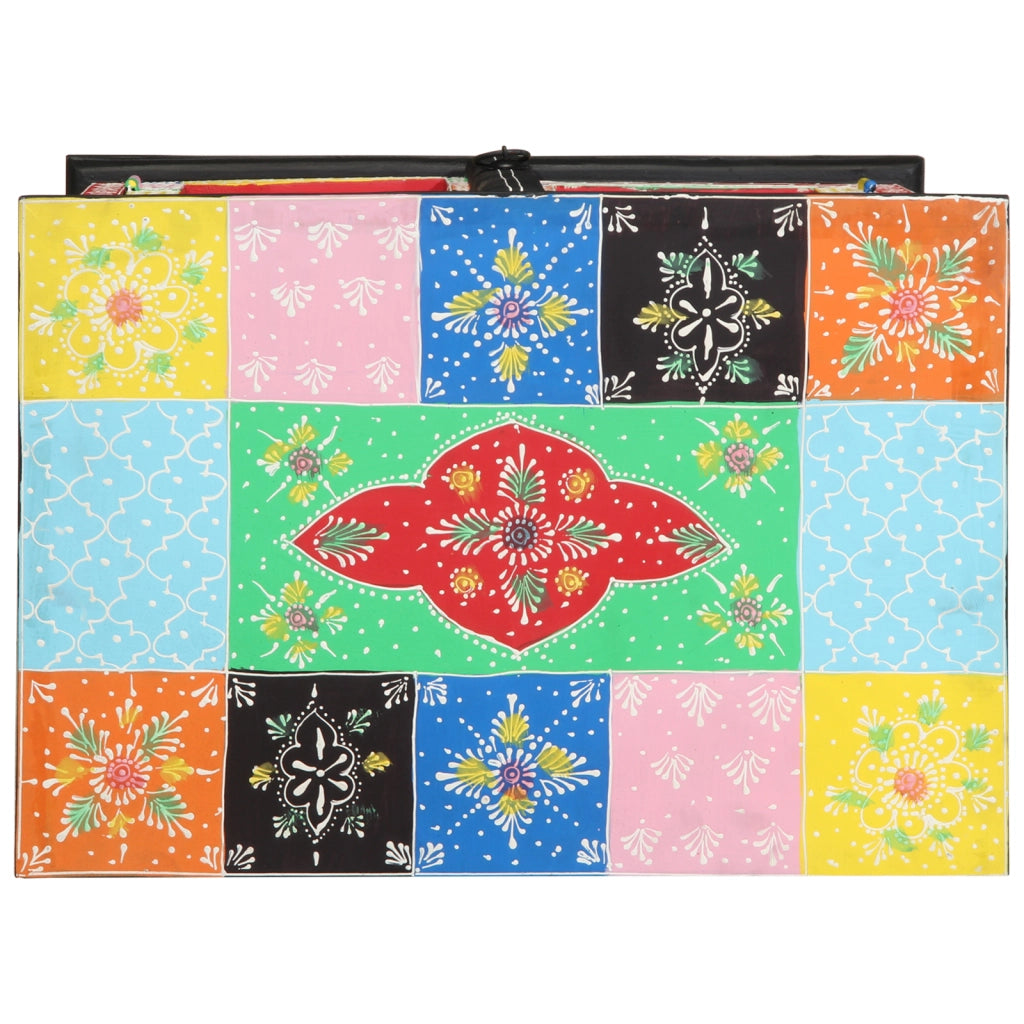 Tavolo Consolle Multicolore 50x30x75 cm in Legno Massello di Mango