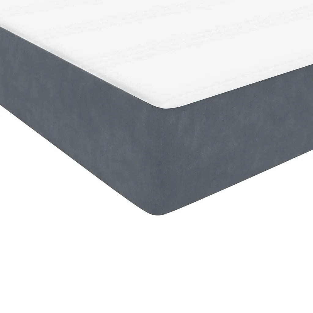 Giroletto a Molle con Materasso-Struttura Letto Grigio Scuro 80x220 cm Velluto 671958