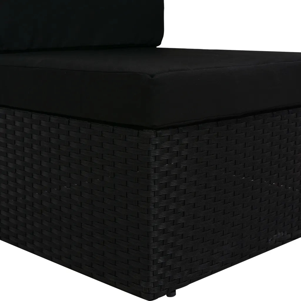 Seduta Centrale Modulare in Polyrattan Nero CFW5916710