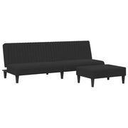 Set di Divani 2 pz Nero in Velluto