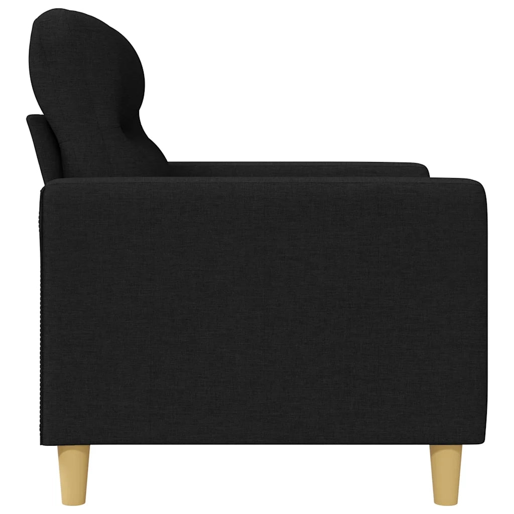 Divano a 2 Posti-Sofa 2 Posti Nero 120 cm in Tessuto 987686