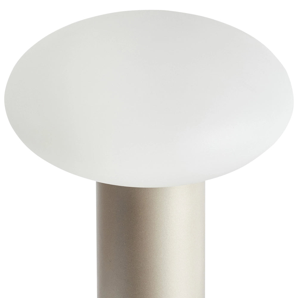 Lampada da tavolo in ferro con luce LED senza fili fungo oro stile moderno