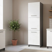 Mobile da Cucina Moiolaa, Dispensa da Cucina 5 Ripiani, 60x58x215h cm Bianco