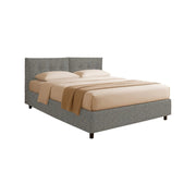 Derby, Letto Matrimoniale Sfoderabile Made in Italy, Grigio Cenere