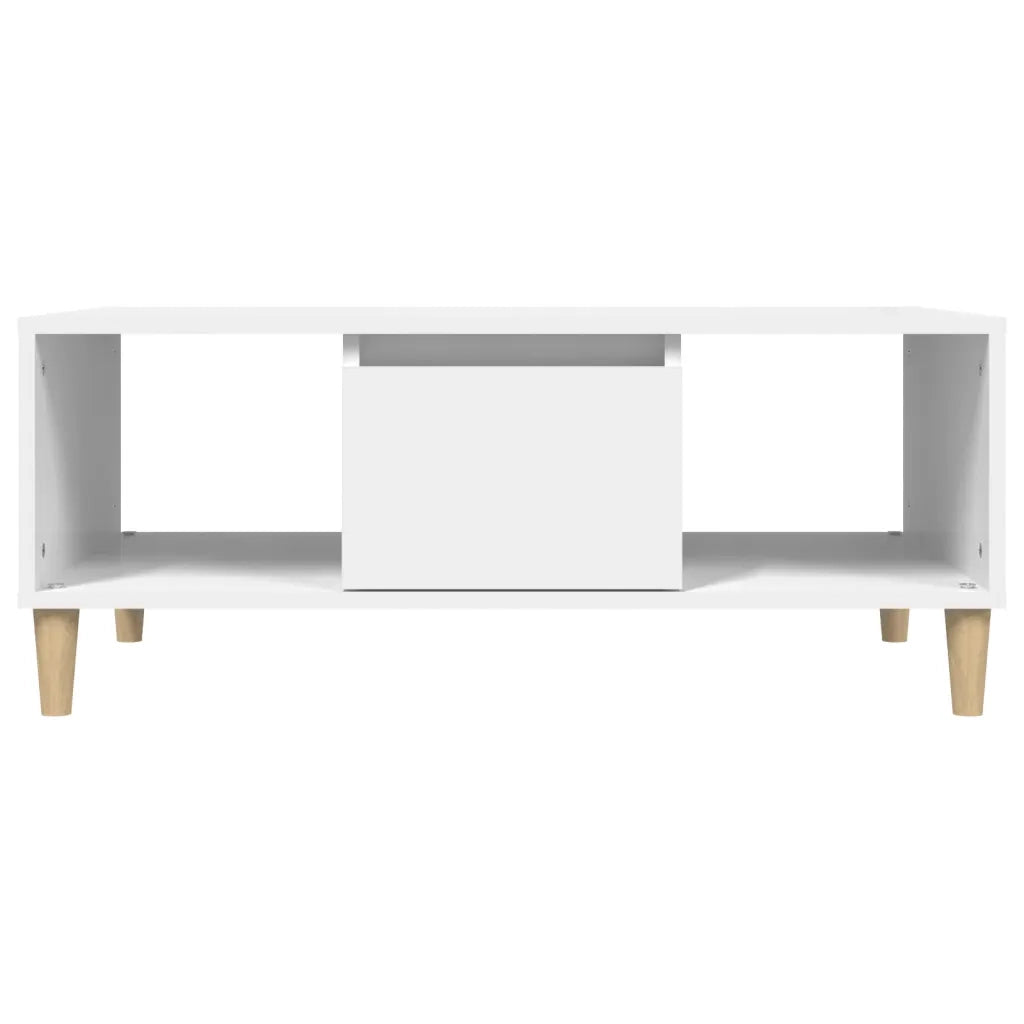Tavolino da Salotto Bianco 90x50x36,5 cm in Legno Multistrato
