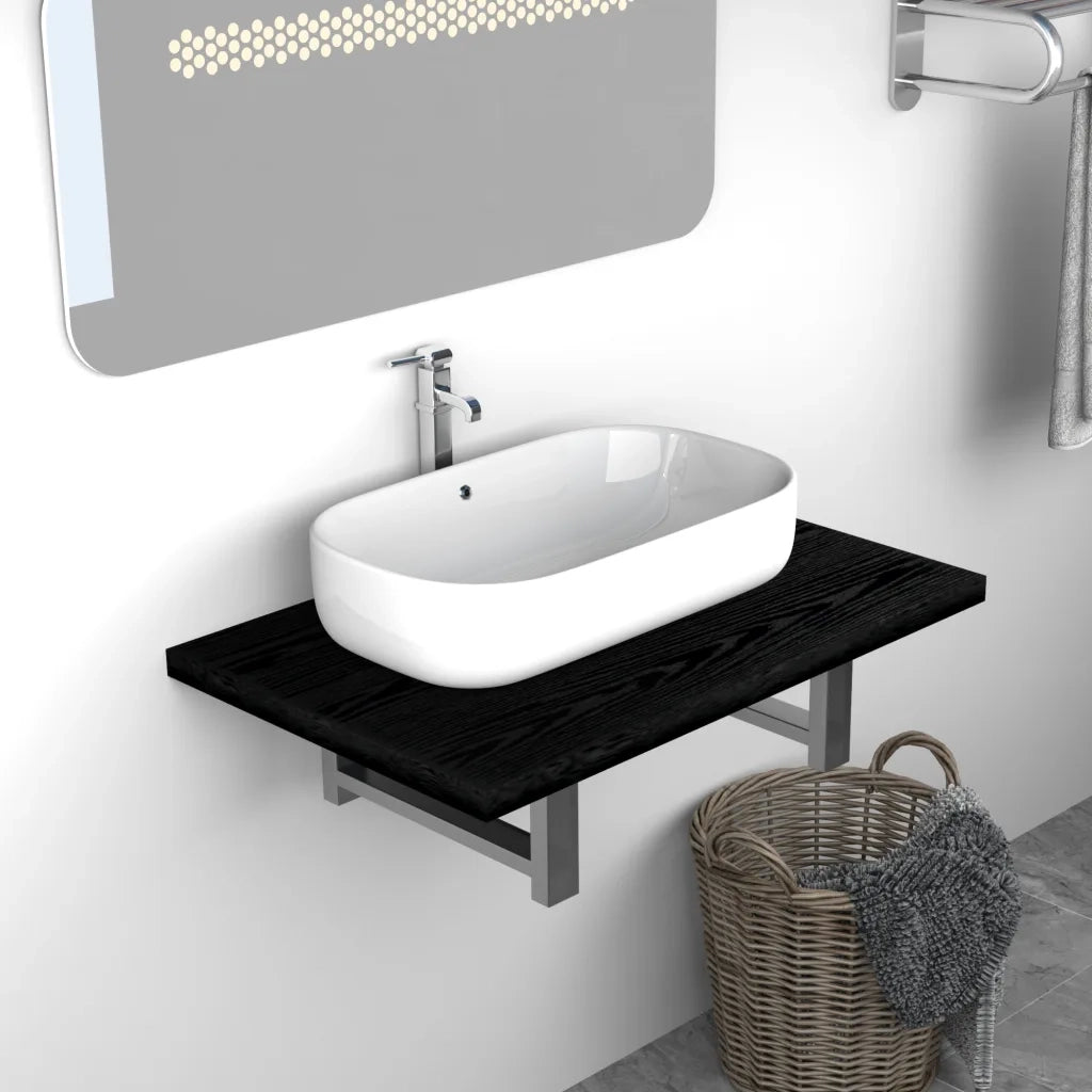 Mobile da Bagno | Armadio da bagno Nero 60x40x16,3 cm