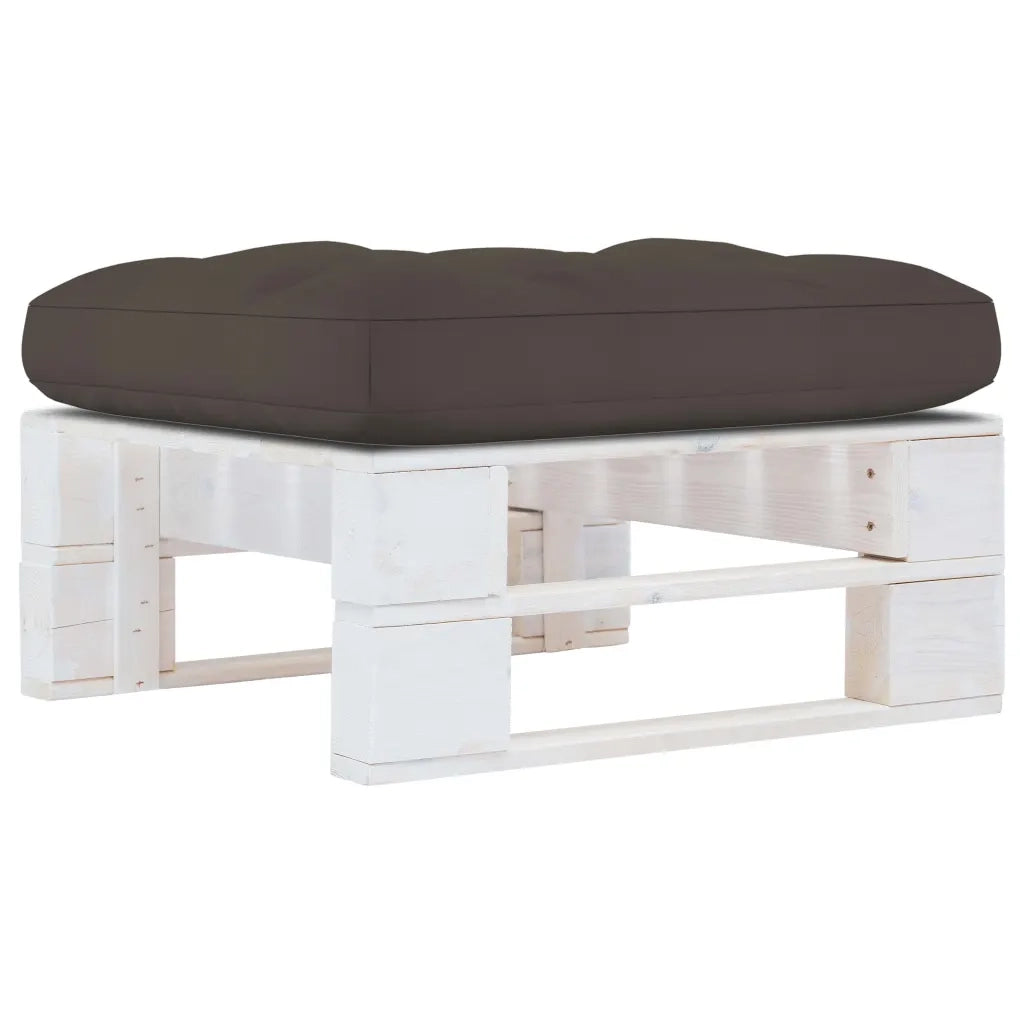 Ottomana da Giardino Pallet in Legno di Pino Impregnato Biancocod mxl 96566