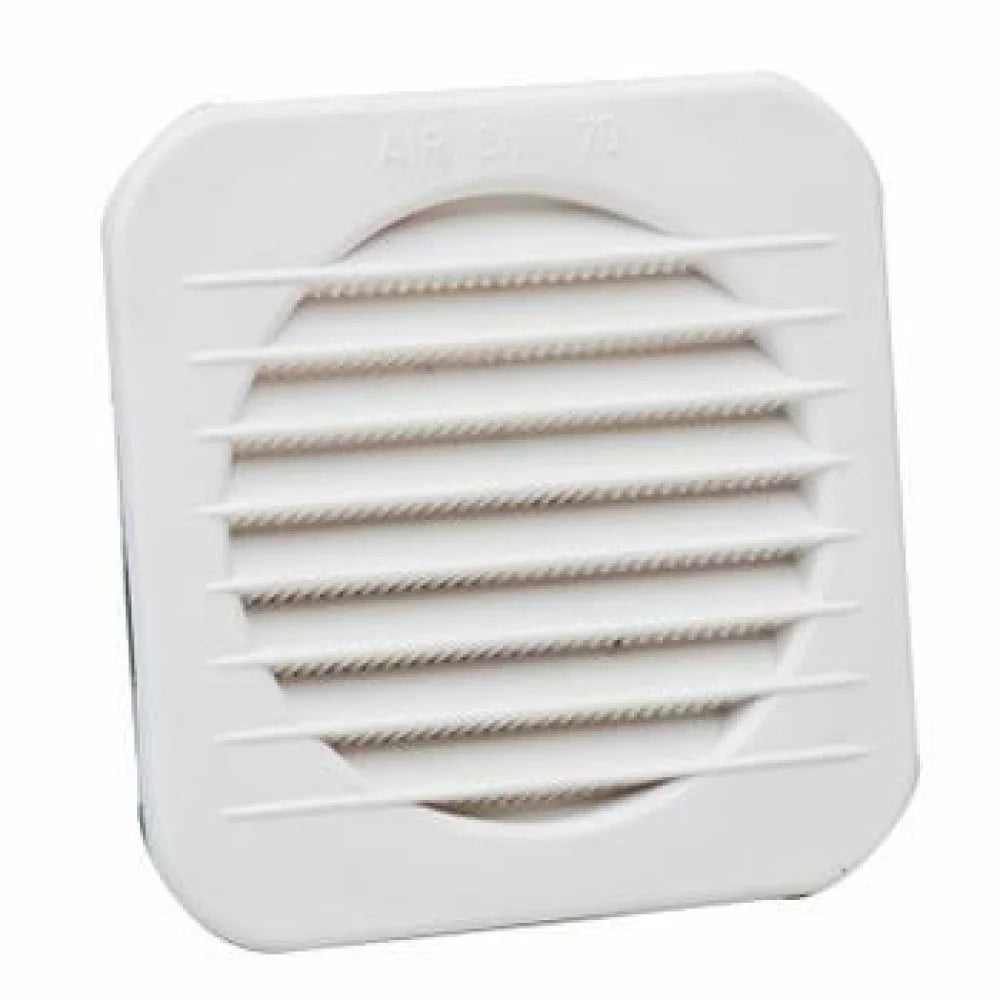 Griglia aerazione in plastica qu adra incasso circolare 15x15 d.1