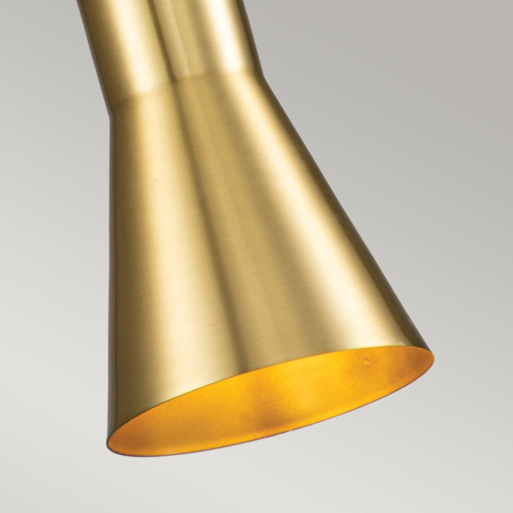 Lampada a sospensione Art Déco ottone Ø13 Etoile E27 Elstead