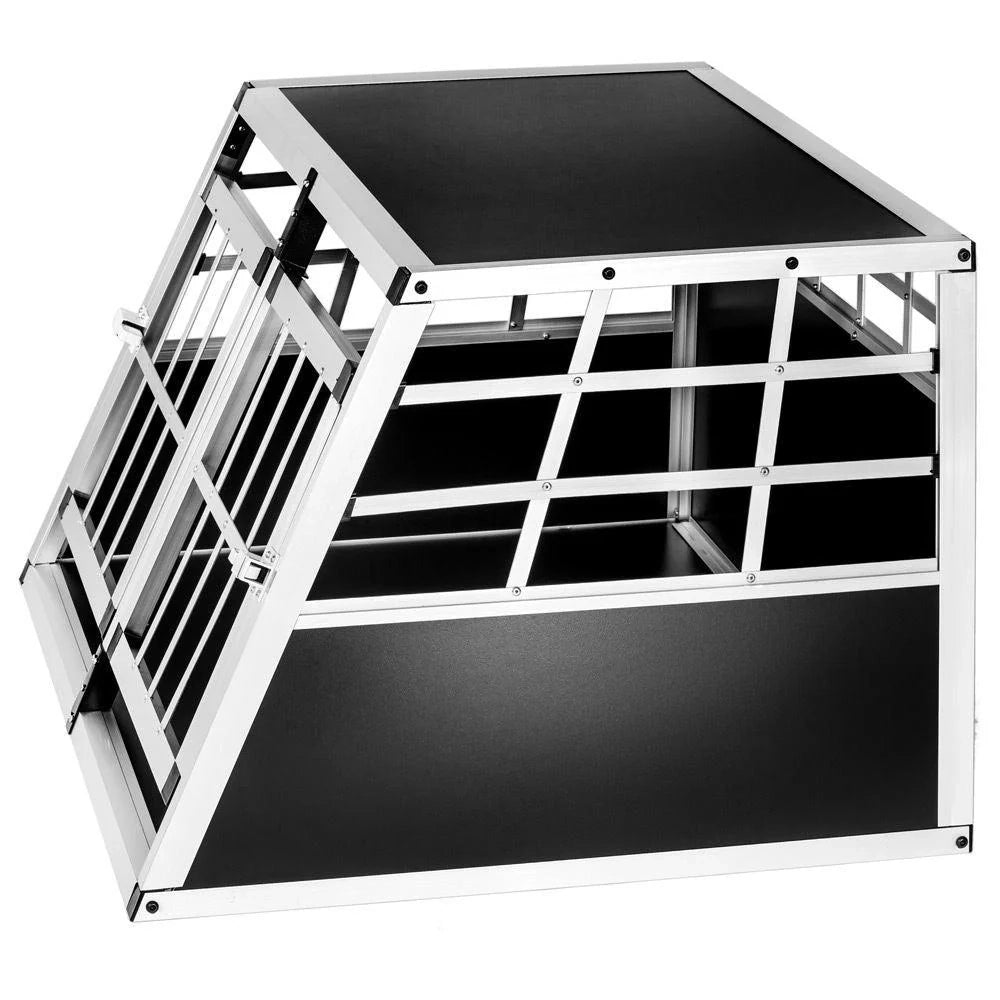 Gabbia/trasportino mobile in alluminio per cani 89 cm doppia 08_0000509