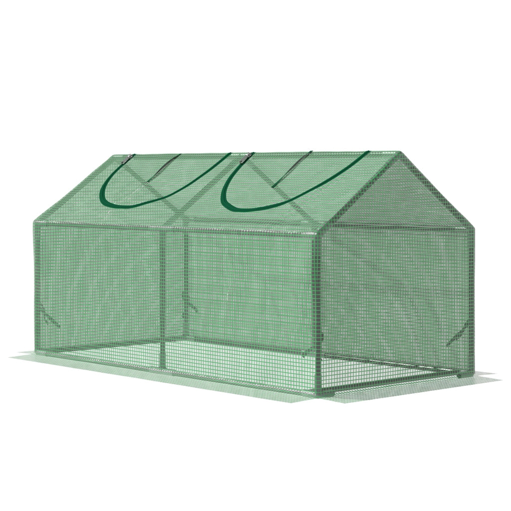 Serra da Giardino 2 Finestre Arrotolabili ¨C Zephmum ¨C Verde 120x60x60 cm