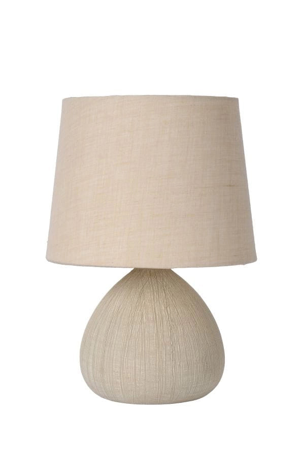 Lampada da tavolo Lucide Ramzi beige ceramica E14 40W