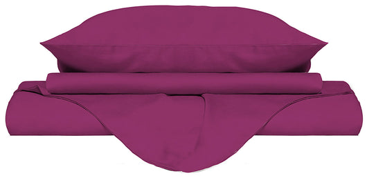 Copripiumino Matrimoniale con Sacco e Federe Tinta Unita Fucsia