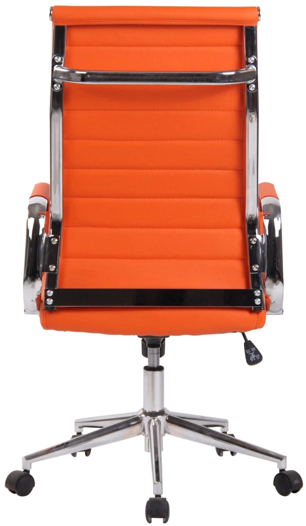 Sedia ufficio Kolumbus in similpelle arancione