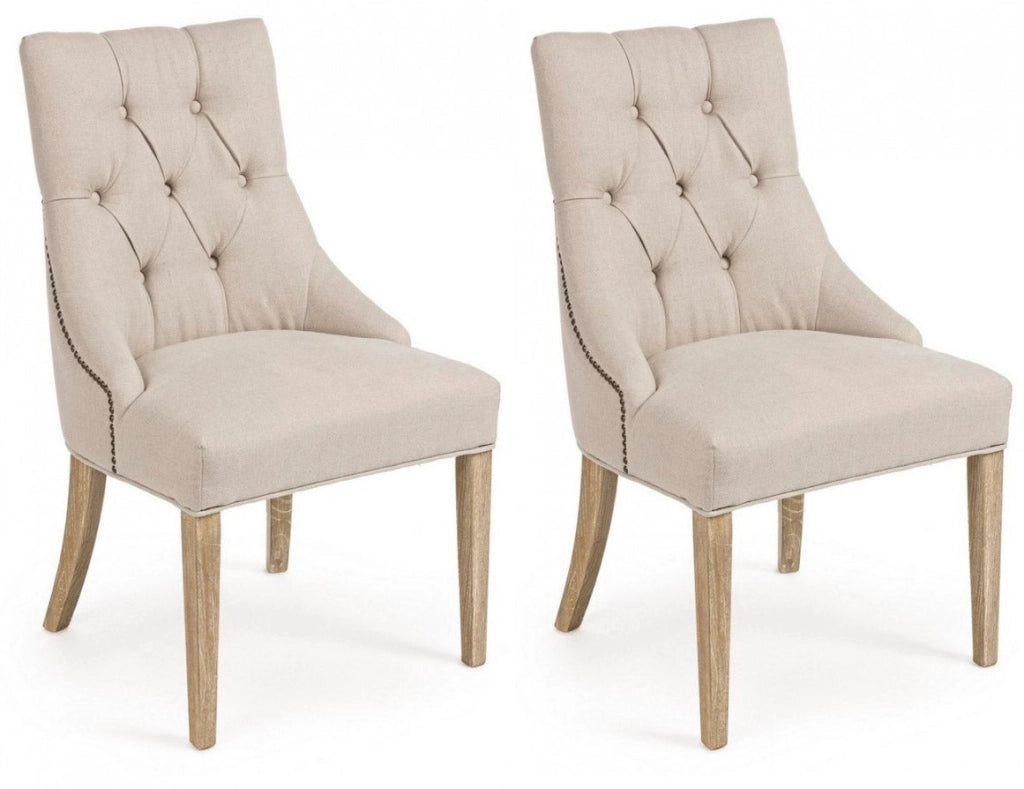 Set 2 Sedie 51x61x90h cm Cally Naturale