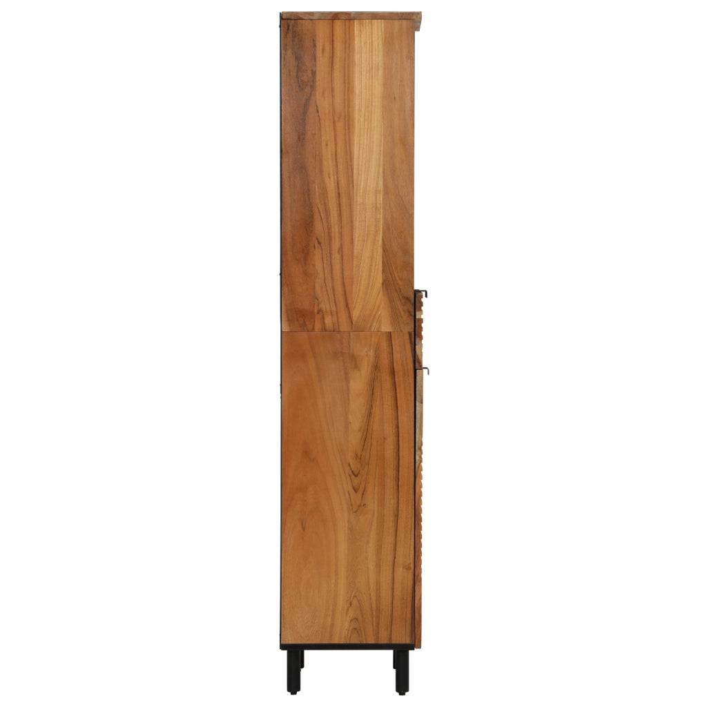 Mobile da bagno 38x33x160 cm in legno massello di acacia