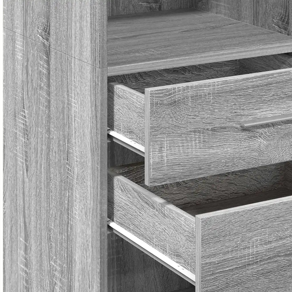 vidaXL Credenza Grigio Sonoma 40x42,5x124 cm in Legno Multistrato
