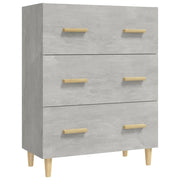 Credenza | Madia | Buffet da pranzo | Armadio da pranzo Grigio Cemento 70x34x90 cm in Legno Multistrato
