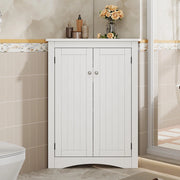 Armadio angolare per bagno - Xylo - 61,5 x 90 cm - Bianco - 2 ante, 3 ripiani, MDF laccato