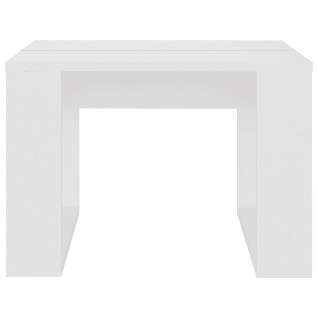 Tavolino Bianco 50x30x50 cm in Legno Multistrato 808621