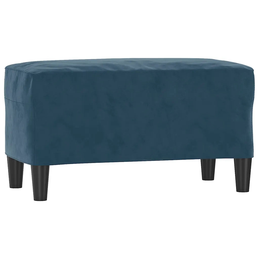 Panca-Sgabello Blu 70x35x41 cm in Velluto