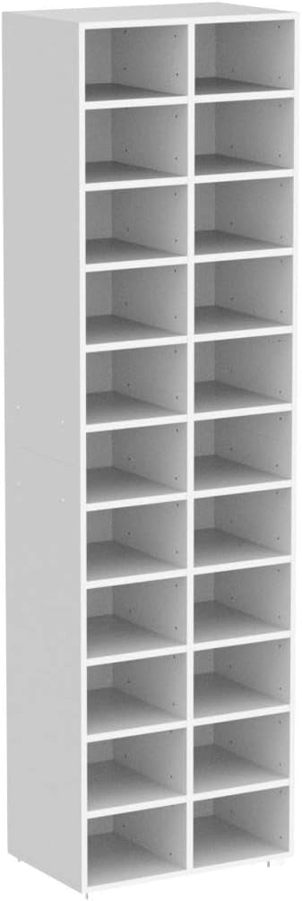 Scarpiera Paris, Bianco, 52.4 x 183.3 cm 22 scomparti