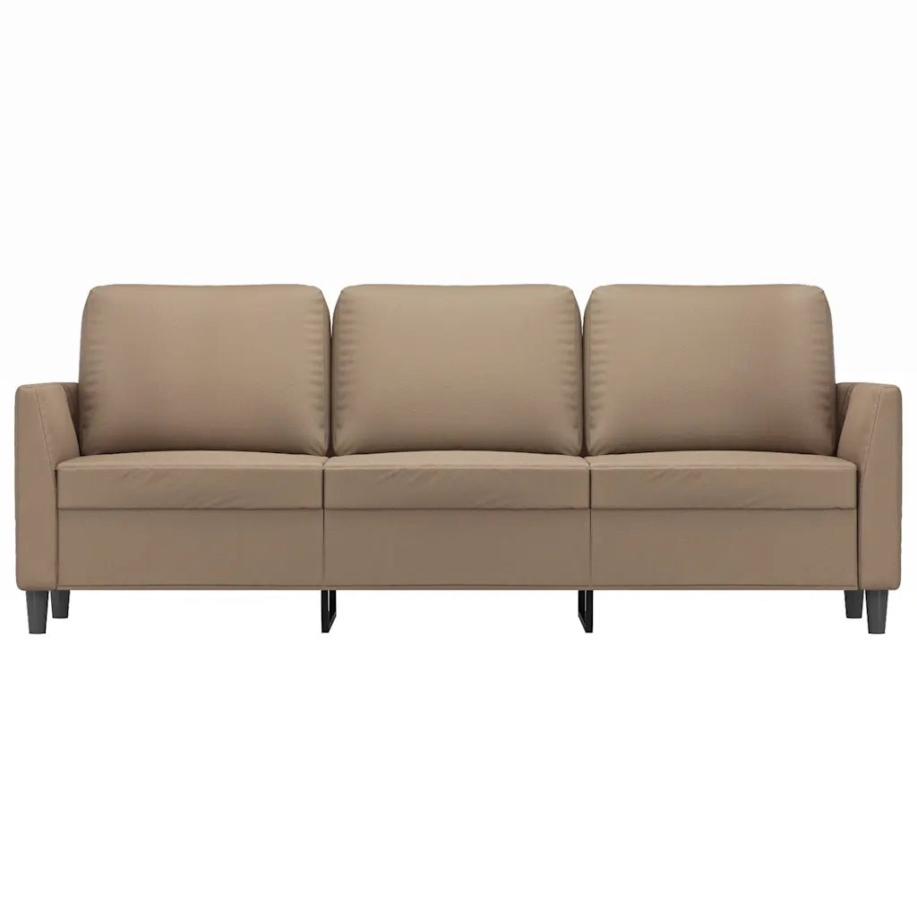 Divano a 3 Posti Cappuccino 180 cm in Similpelle