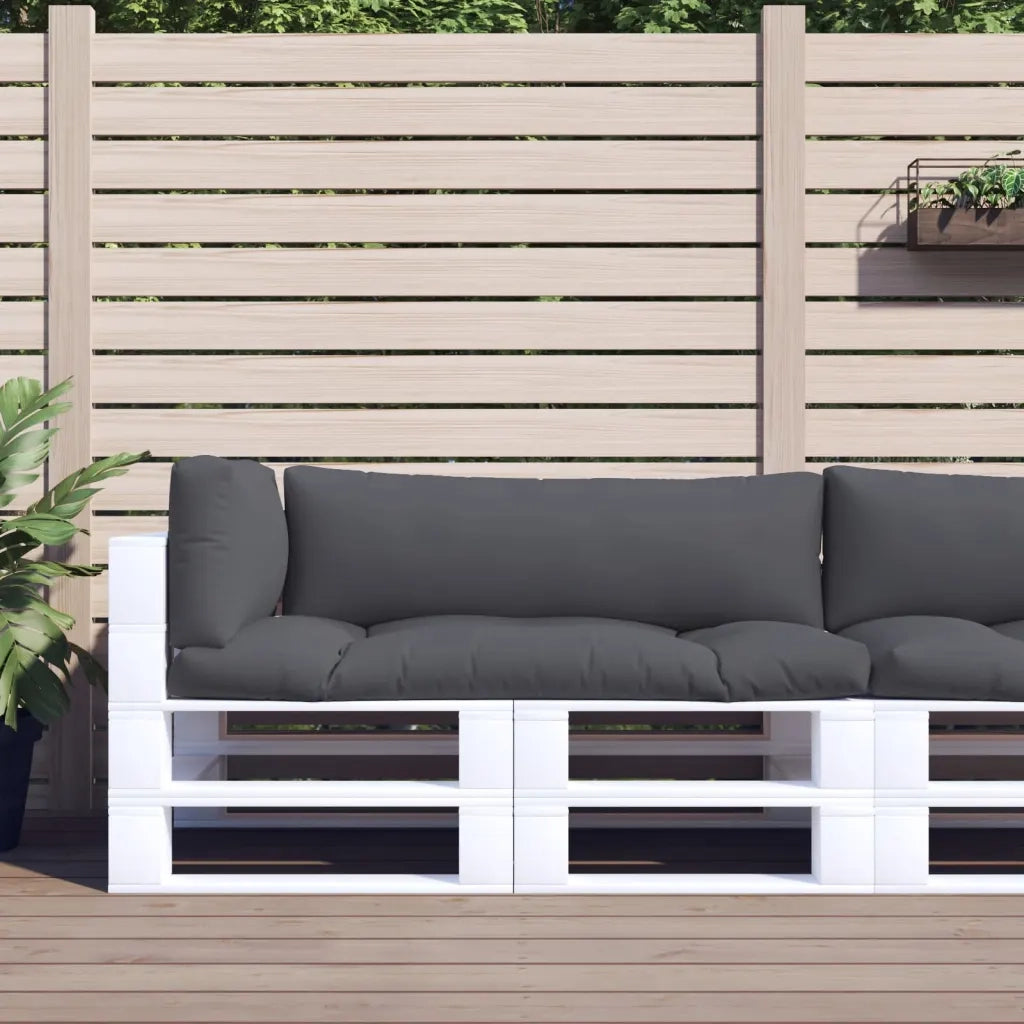 Cuscini per Pallet 3 pz Antracite in Tessuto 360944