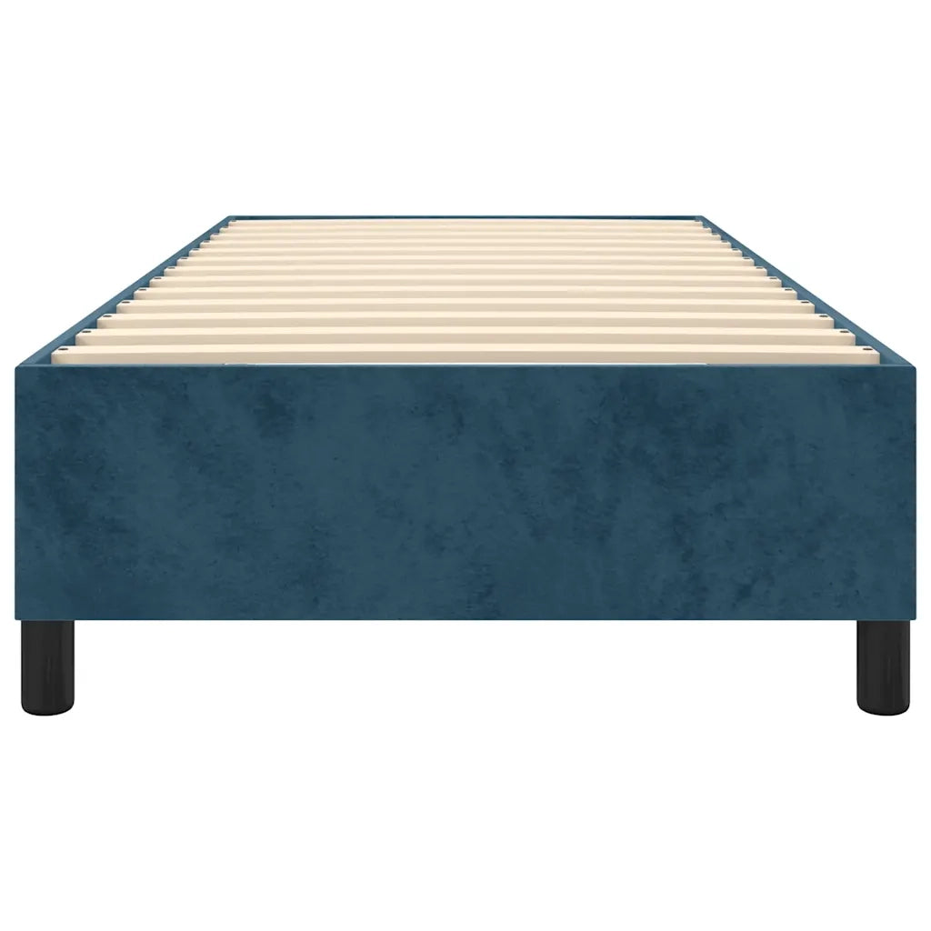 Struttura Letto a Rete a Molle Blu Scuro 100x200 cm in Velluto 3121106