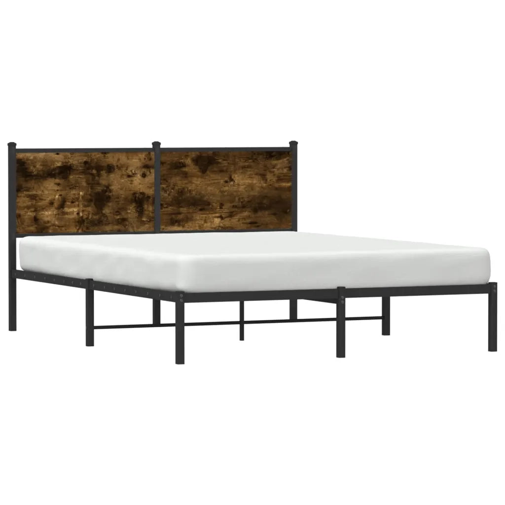 Giroletto senza Materaso in Metallo Rovere Fumo 137x190 cm