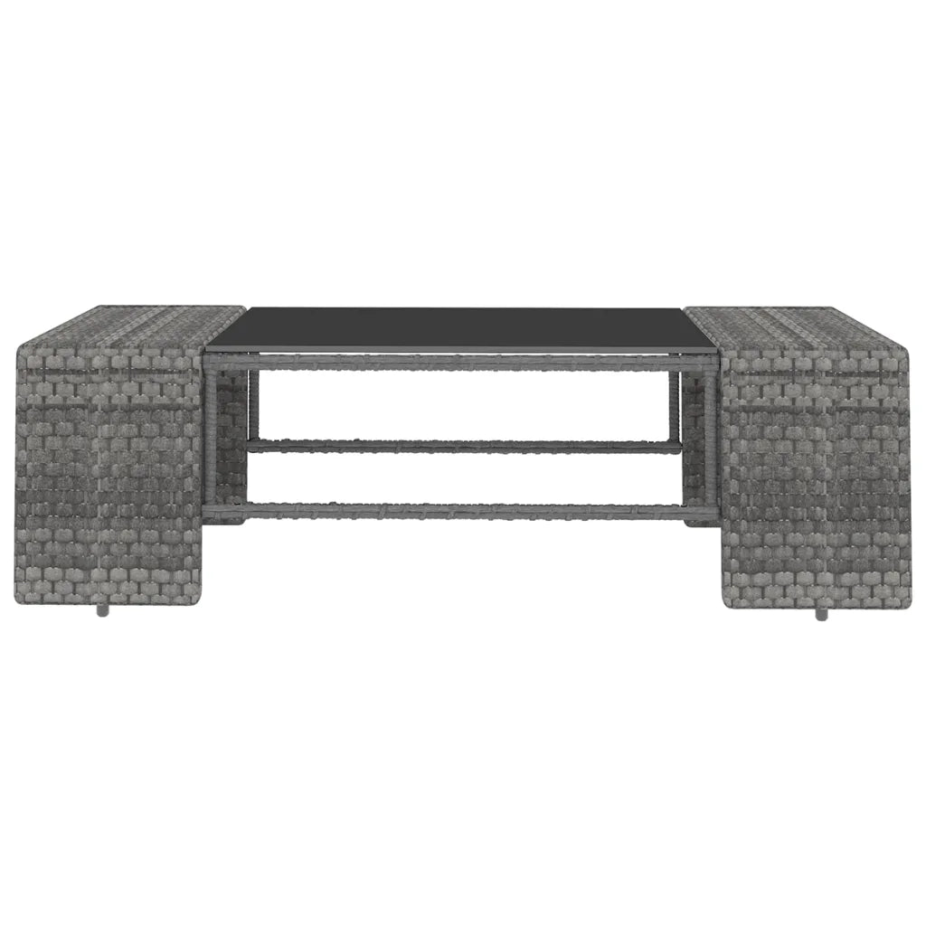 Set Divani da Giardino 9 pz con Cuscini in Polyrattan Grigio cod mxl 44528